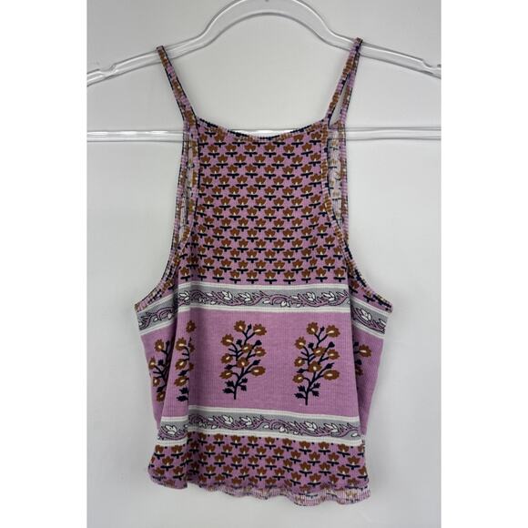 Anthropologie Free People Petra Colorful floral Stretch Lounge tank Size Medium - Picture 6 of 8